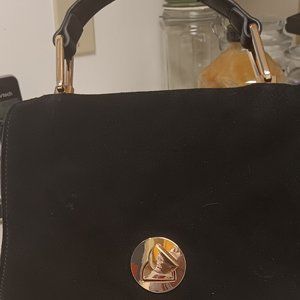 MODA LUXE Black Suede Bag